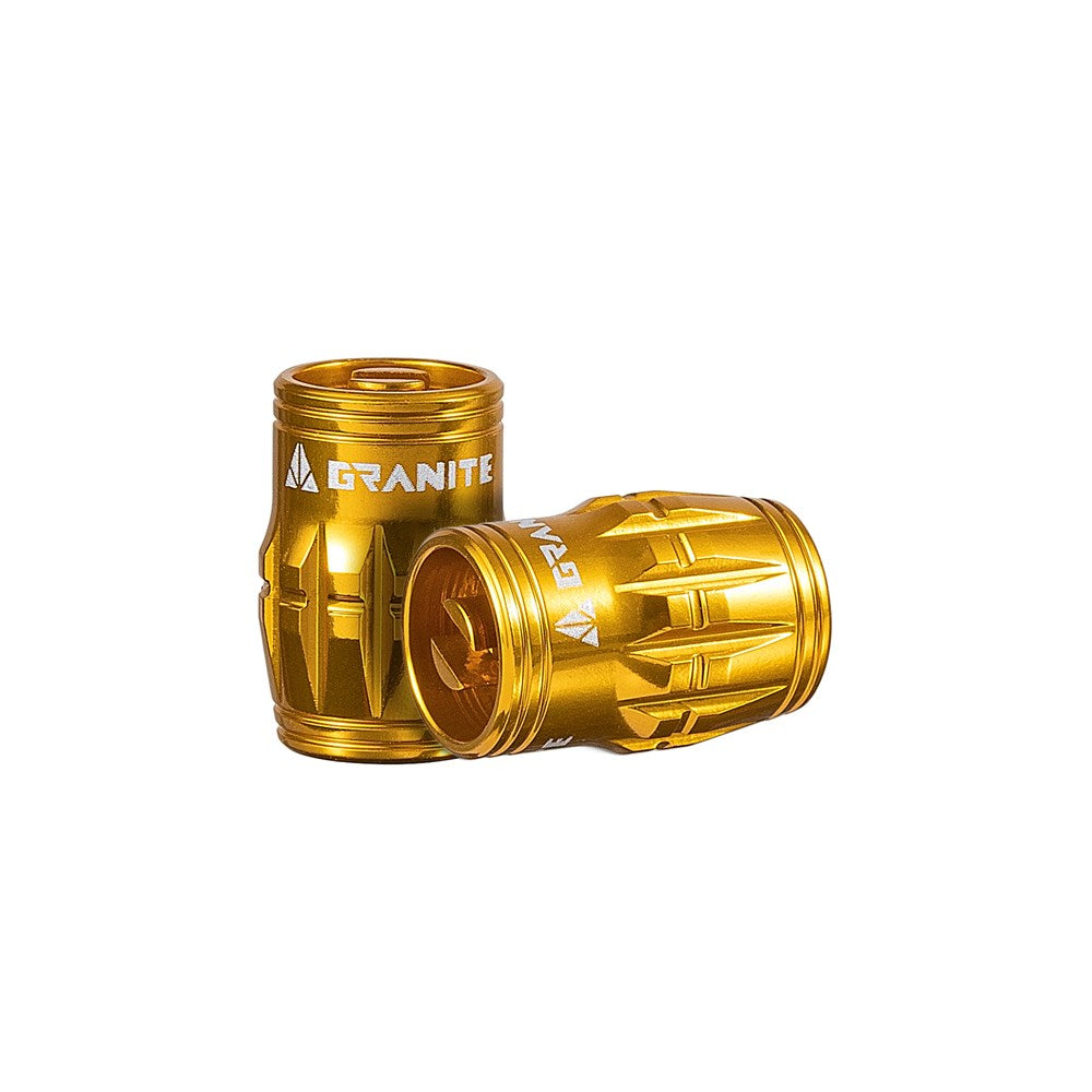 GRANITE JUICY - CNC Schrader Valve Cap with valve core remover - 2PC - Oil Slick