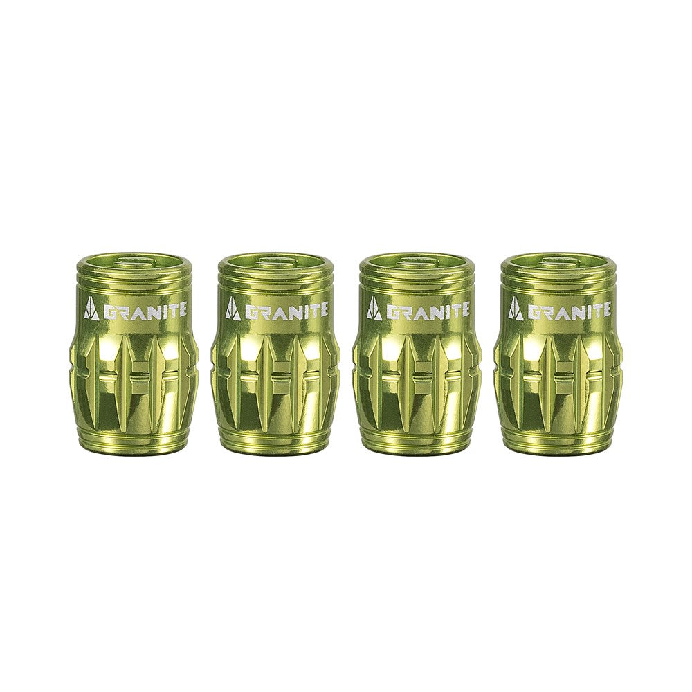 GRANITE JUICY - CNC Schrader Valve Cap with valve core remover - 4PC - Pink