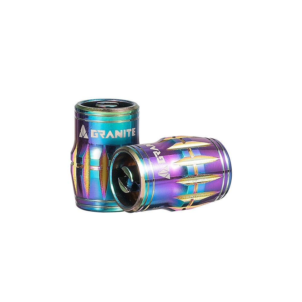GRANITE JUICY - CNC Schrader Valve Cap with valve core remover - 2PC - Purple