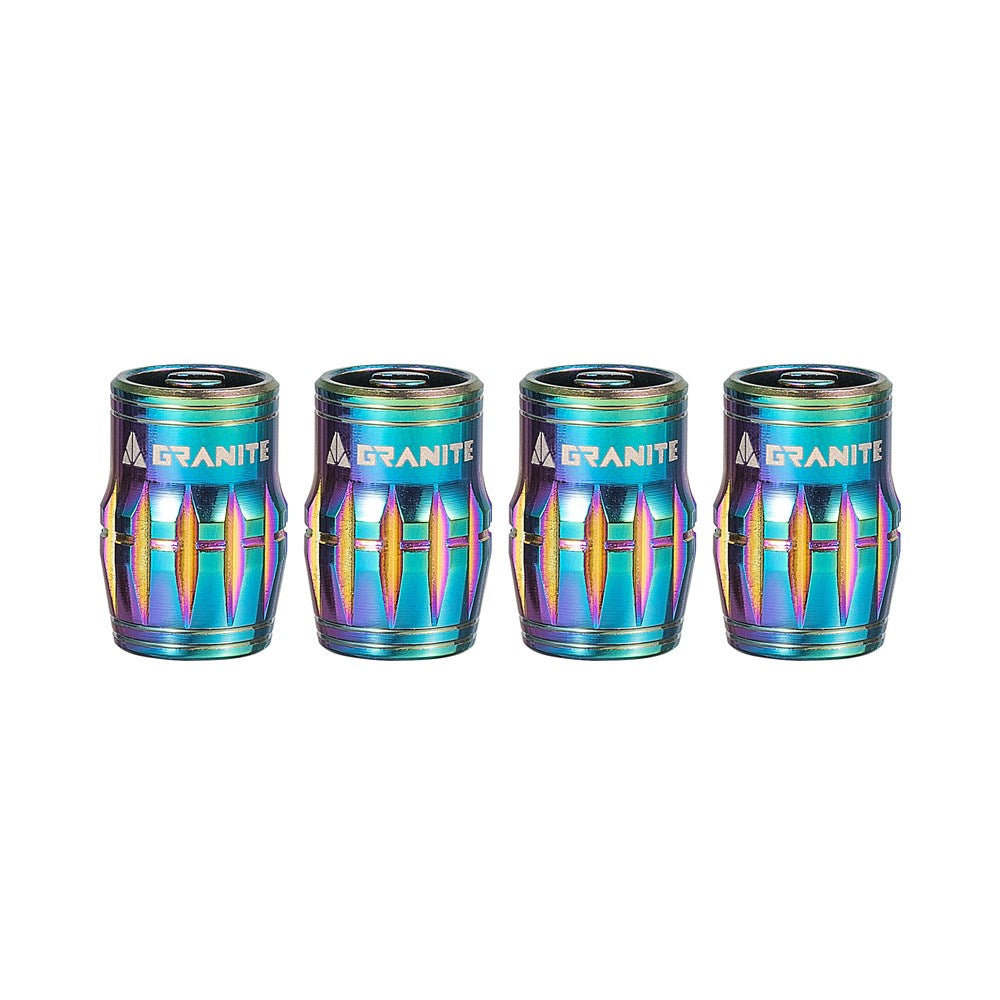 GRANITE JUICY - CNC Schrader Valve Cap with valve core remover - 4PC - Pink