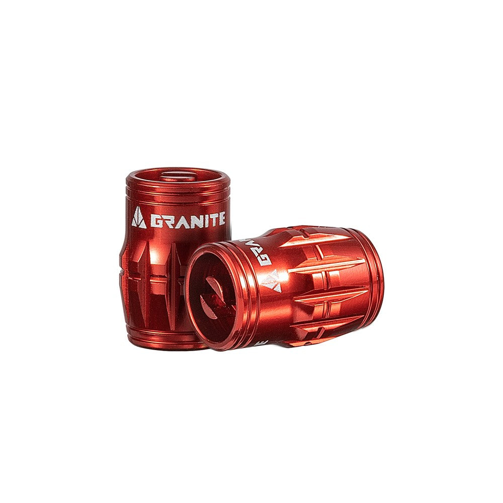 GRANITE JUICY - CNC Schrader Valve Cap with valve core remover - 2PC - Oil Slick