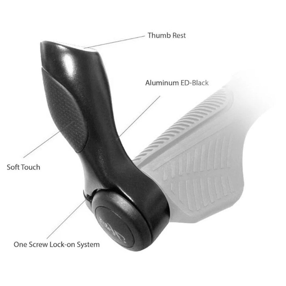 HAFNY Bar Ends - BA-002 Aluminium Black 22.2mm
