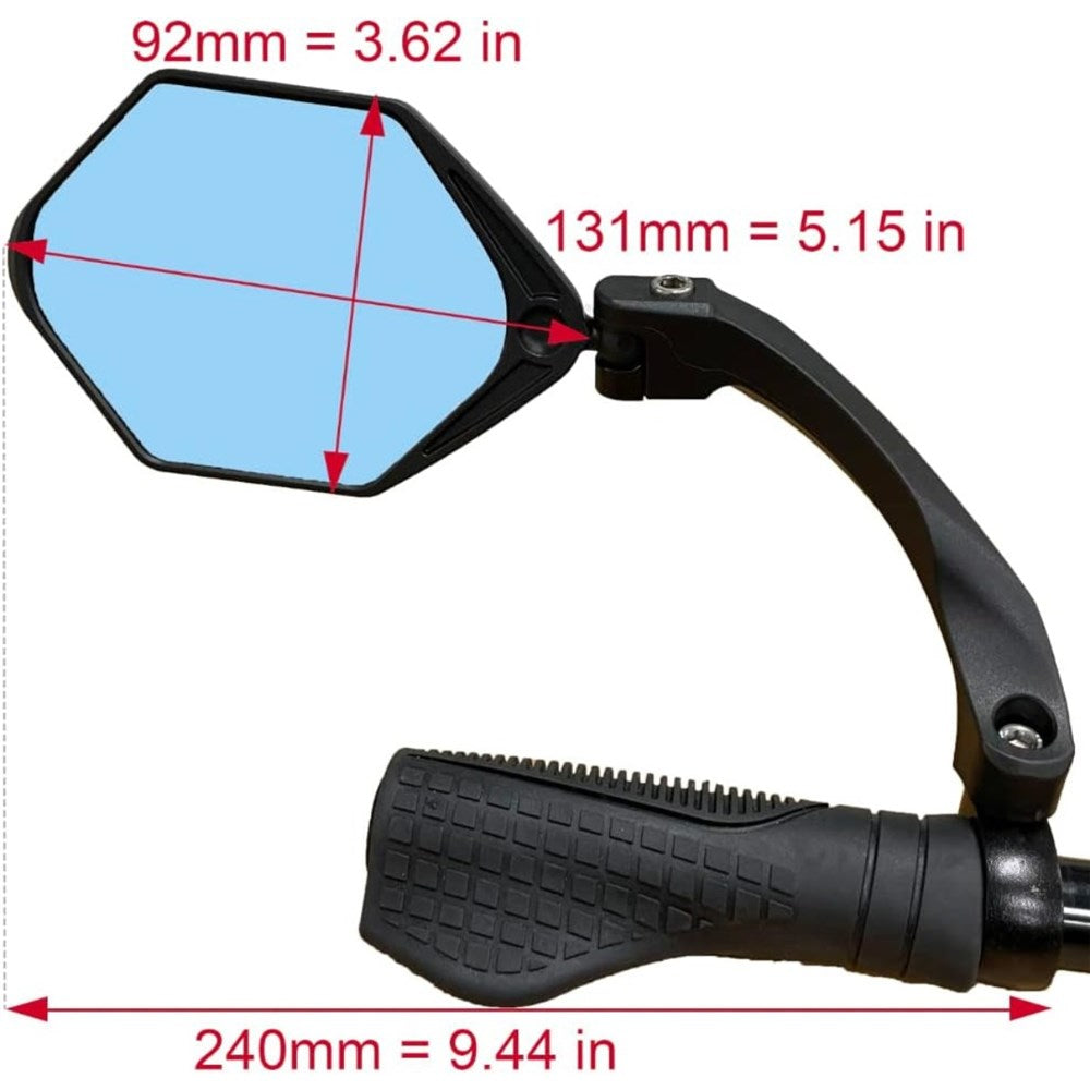 HAFNY Mirror - FR09 Dual View 107mm x 86mm - Anti-Glare Auto Grade Glass Ball Joint - Left