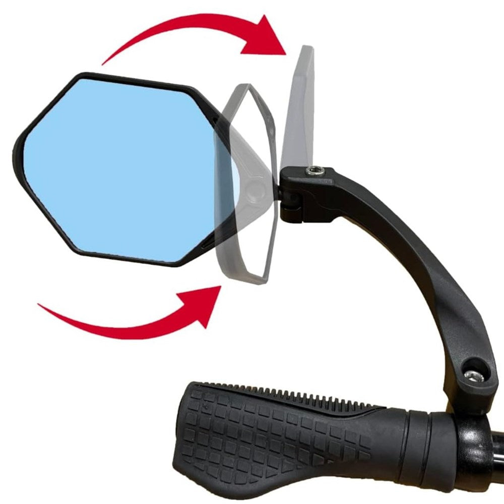HAFNY Mirror - FR09 Dual View 107mm x 86mm - Anti-Glare Auto Grade Glass Ball Joint - Left