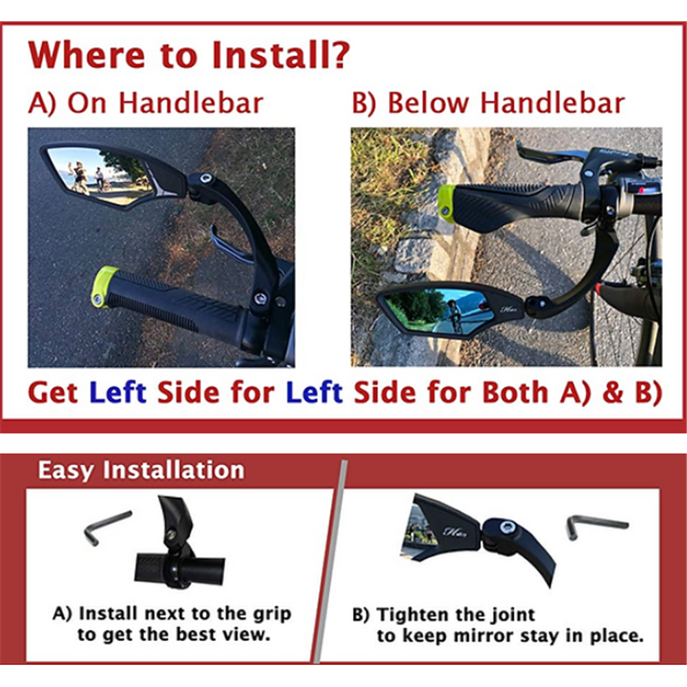 HAFNY Mirror - Bar Mount - Cruiser / MTB - Right Hand Side