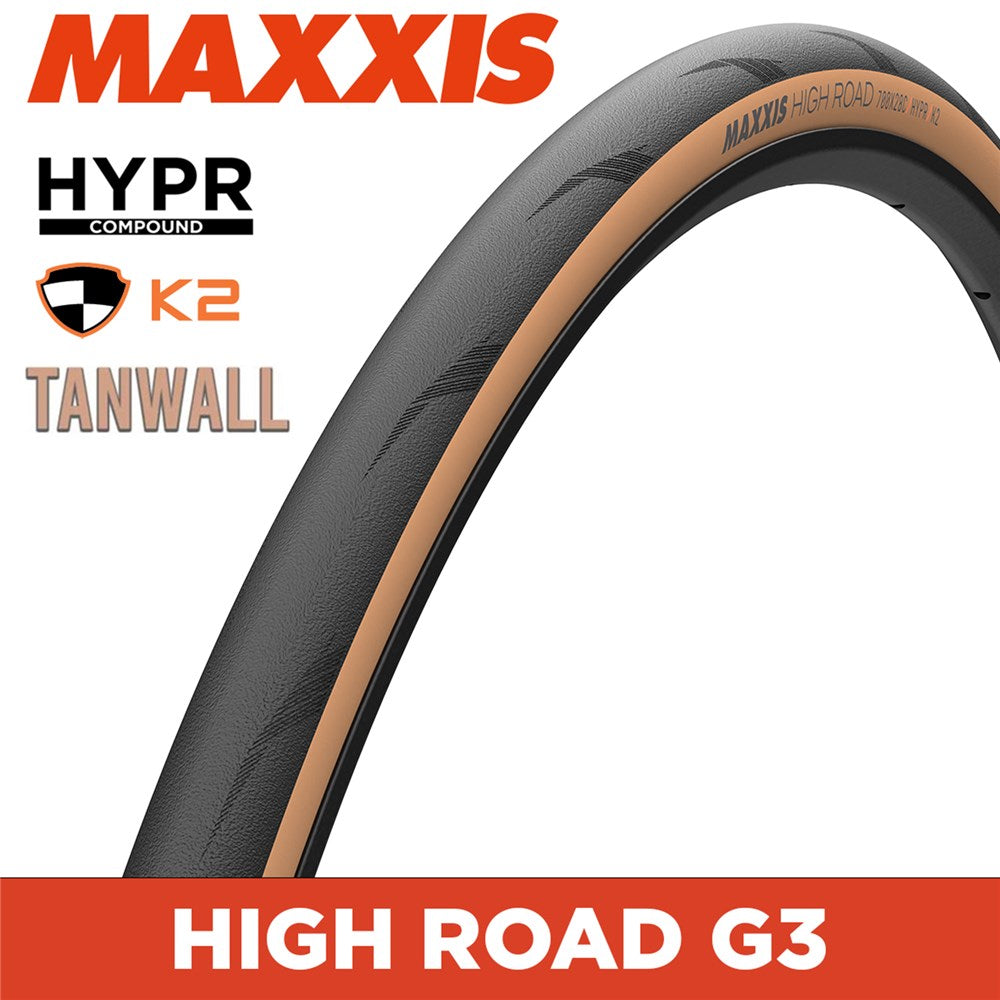 MAXXIS ROAD - HIGH ROAD - 700X28C - HYPR / K2 / Tanwall - Foldable 150 TPI