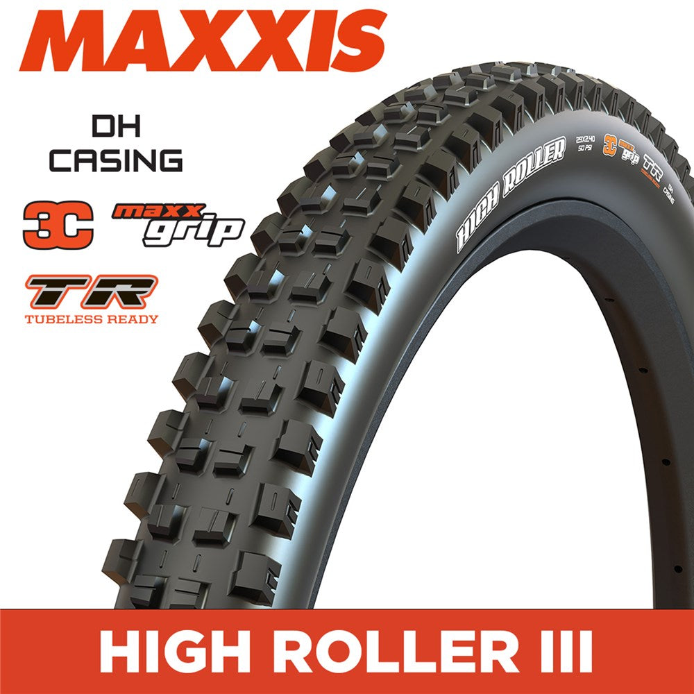 MAXXIS DOWNHILL - HIGH ROLLER - 29x2.40 - 3C MaxxGrip / DH / TR - Foldable 60x2 TPI E25