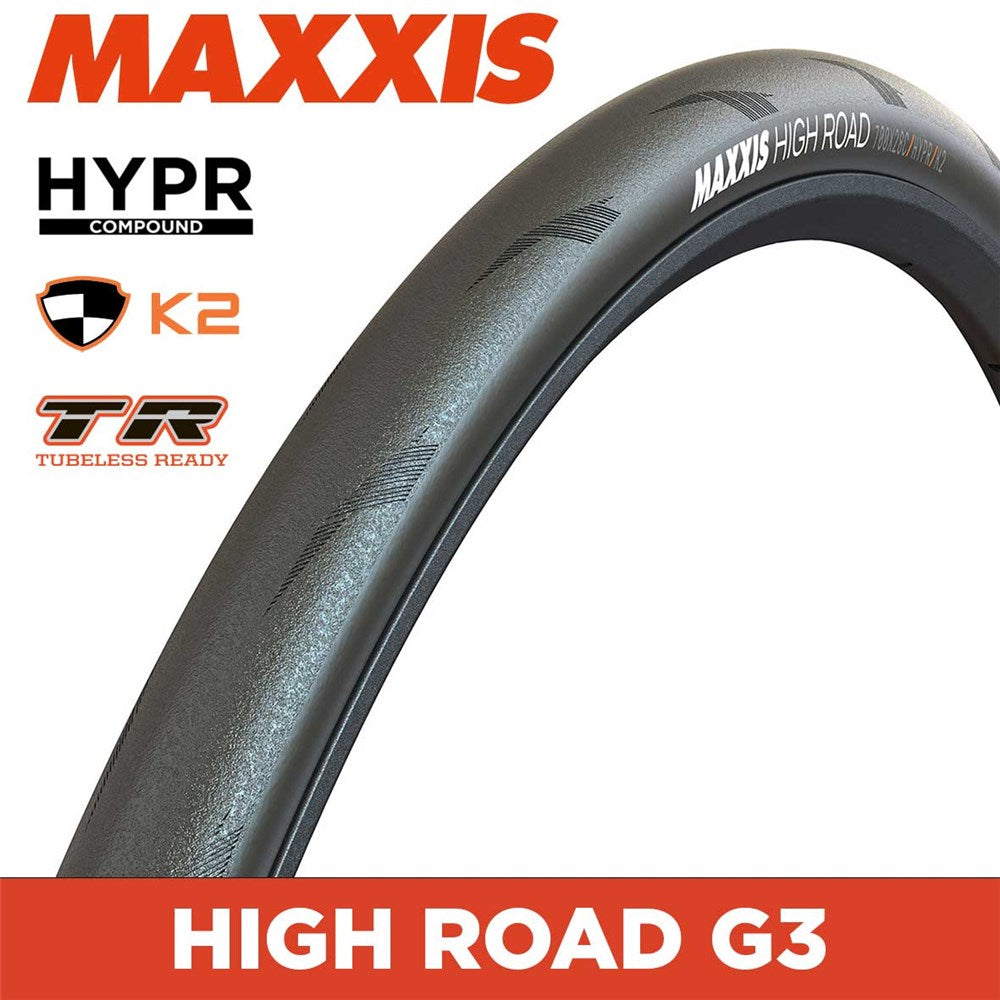 MAXXIS ROAD - HIGH ROAD - 700X25C - HYPR / K2 / TR - Carbon Fiber 150 TPI