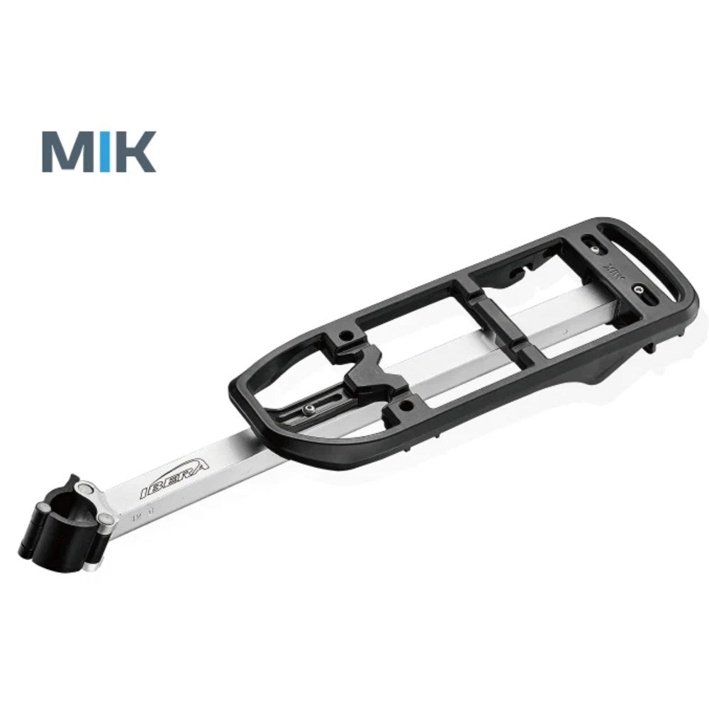 IBERA MIK Commuter Carrier - Seatpost-mounted rear bike rack for light top loads - MIK bag mount