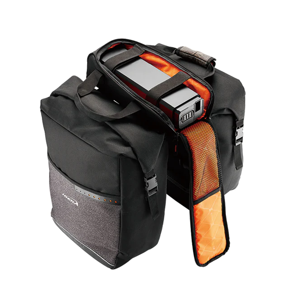IBERA M-I-K - Pannier Bags - 38x16x50cm - 52L Holds Battery up to 36cm length