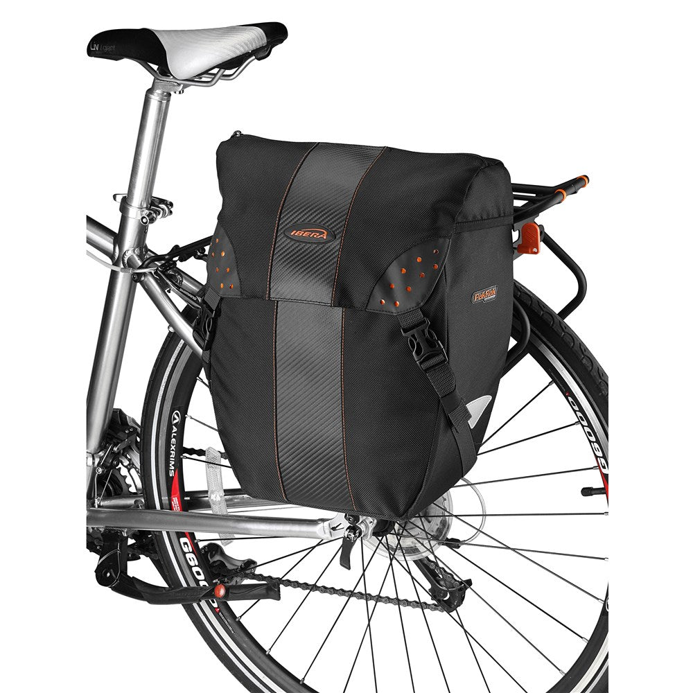 IBERA Pannier Bag - Pak Rak With Quick Clip-On System - 15L Carry Limit 9Kg - Sold As One