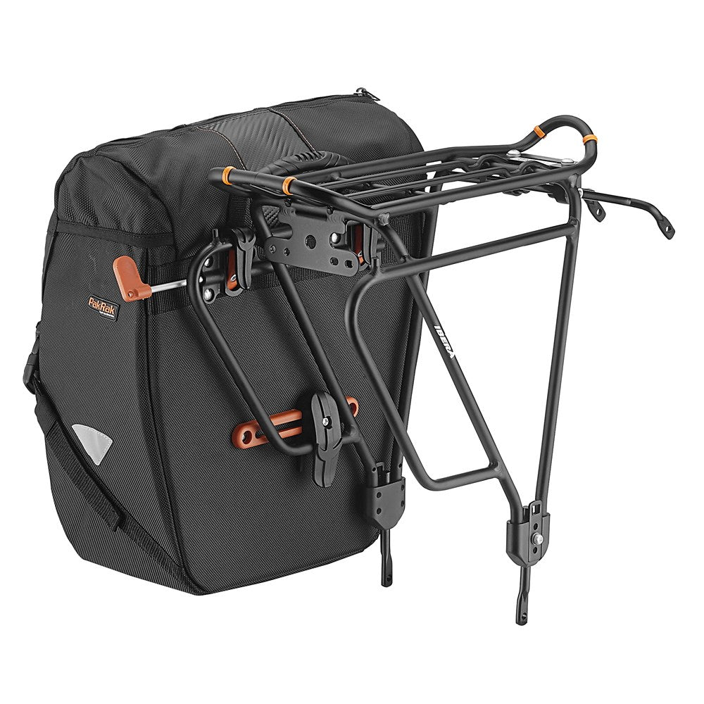 IBERA Pannier Bag - Pak Rak With Quick Clip-On System - 15L Carry Limit 9Kg - Sold As One