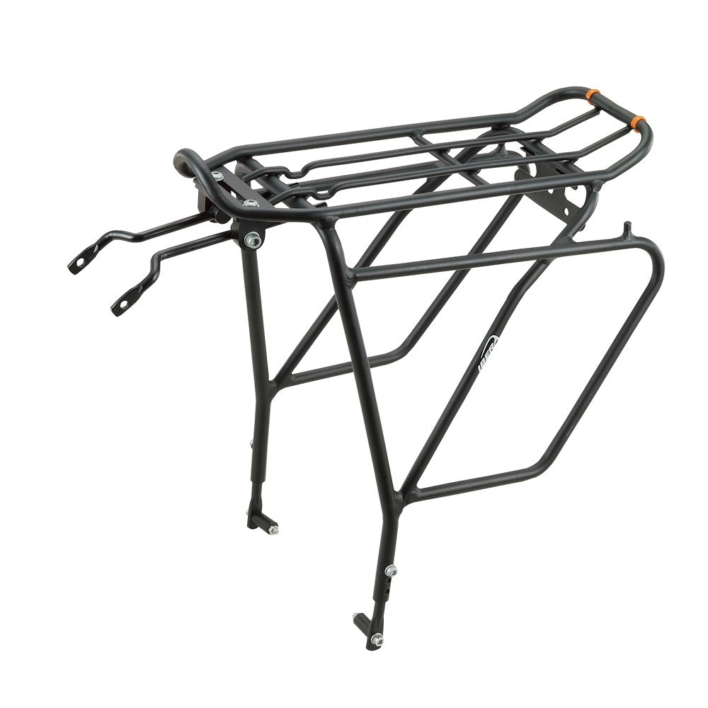 IBERA Pannier Bag BA14 - Pak Rak Expandable Clip-On Bag With Fold Down Panniers 13-23L & RA5 Pak Rak Pannier Rack - Disc Brake Compatible - Adjustable