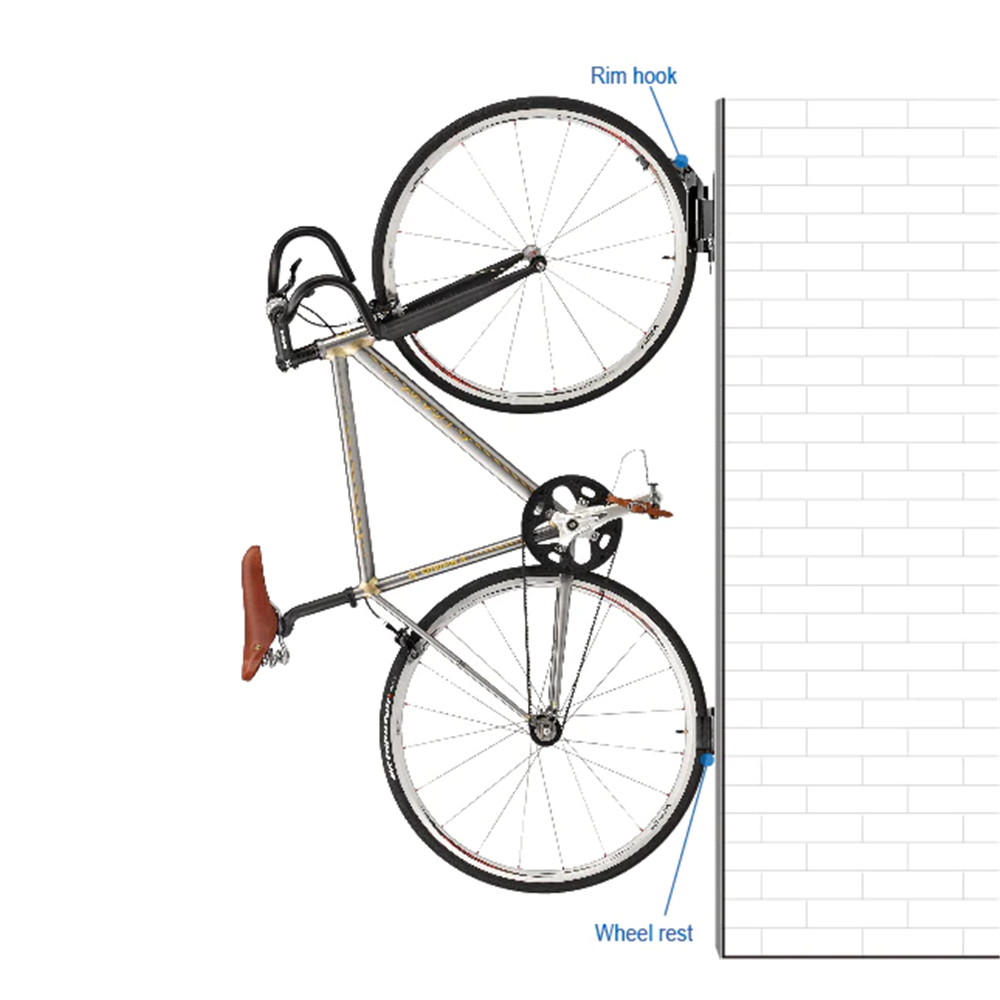 IBERA Vertical Wall Hanger Bike - Side Swing design