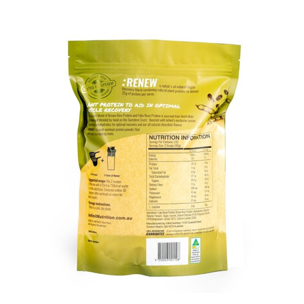 INFINIT Renew - All Natural Vegan Protein - Bag 960g