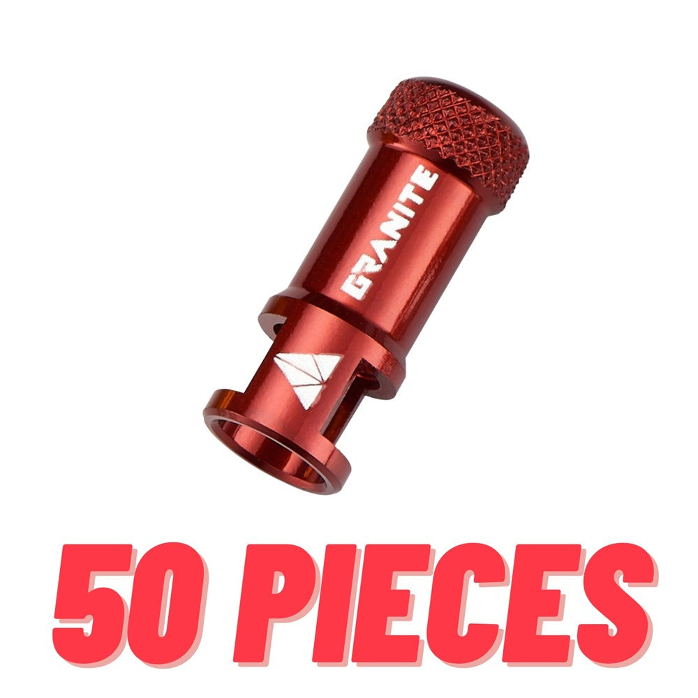 GRANITE JUICY - CNC Presta Valve Cap with valve core remover - 50PC - Gold