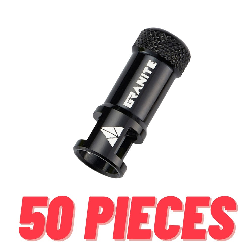GRANITE JUICY - CNC Presta Valve Cap with valve core remover - 50PC - Red