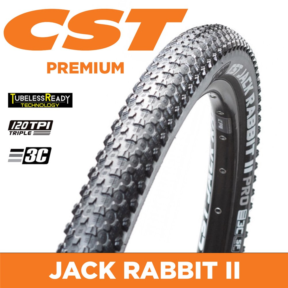 CST Tyre Jack Rabbit II - 29 x 2.35 - Folding 120 TPI - 690g - 3C Triple Compound - Tubeless Ready - C1747N