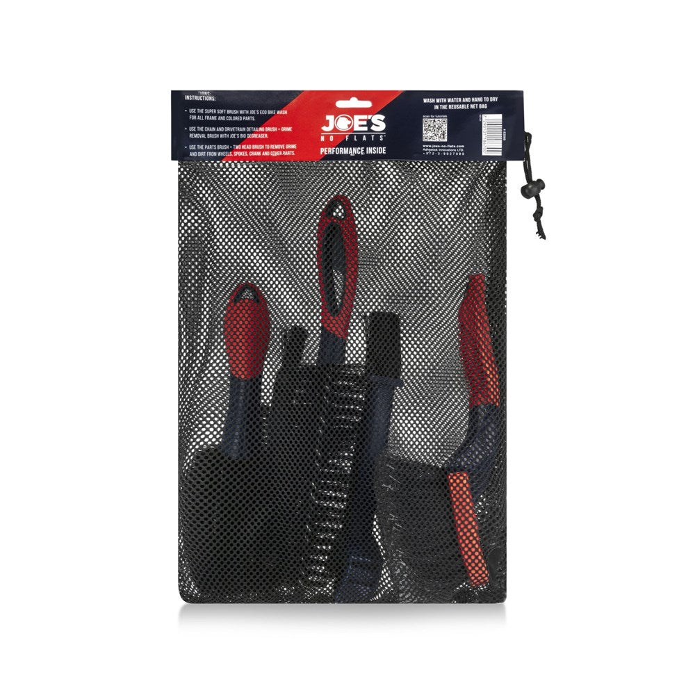 Joe's No-Flats Premium Brush Kit - 5 Piece Kit with Storage Bag