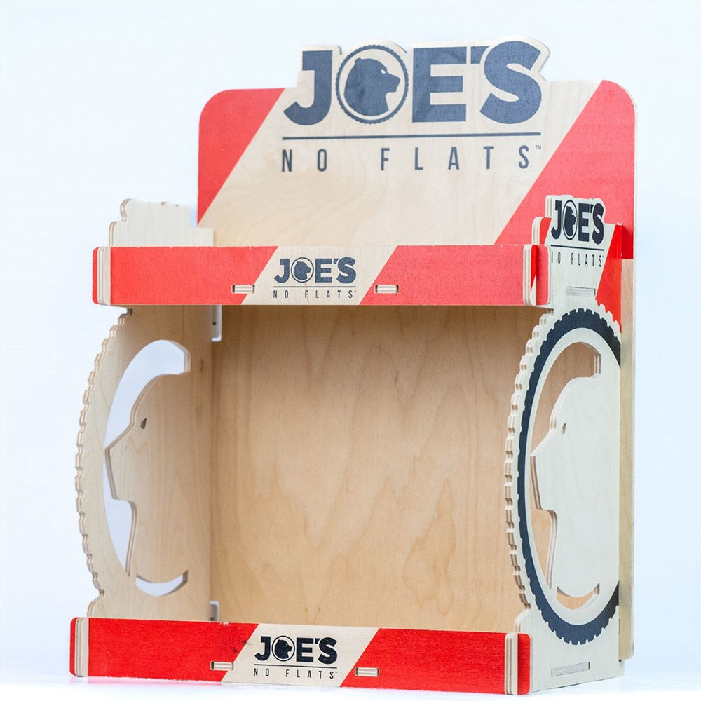 JOES NO-FLATS Wooden Counter Stand