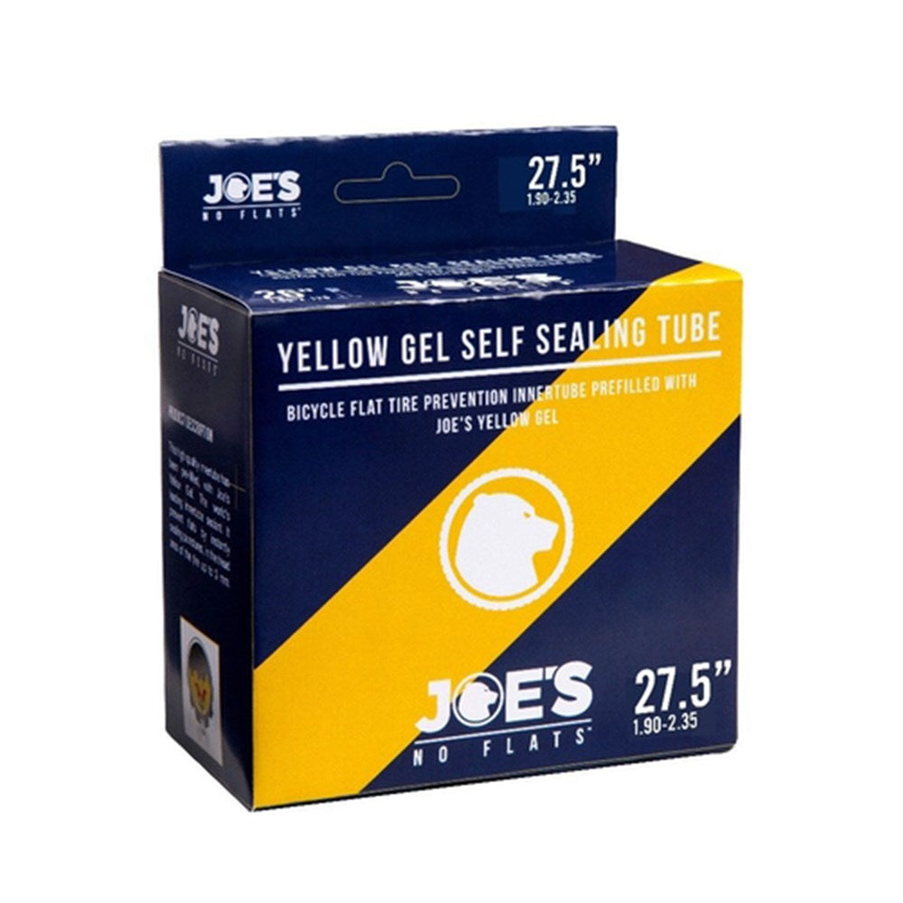 JOES NO-FLATS Yellow Gel Self-Sealing Tube - 27.5 x 1.9/2.35 PV 48mm