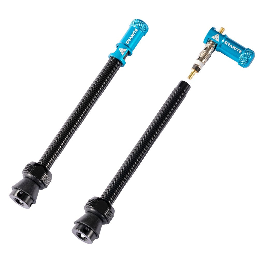 GRANITE JUICY - Valve stem with Juicy valve cap 80mm - 2PC - Black