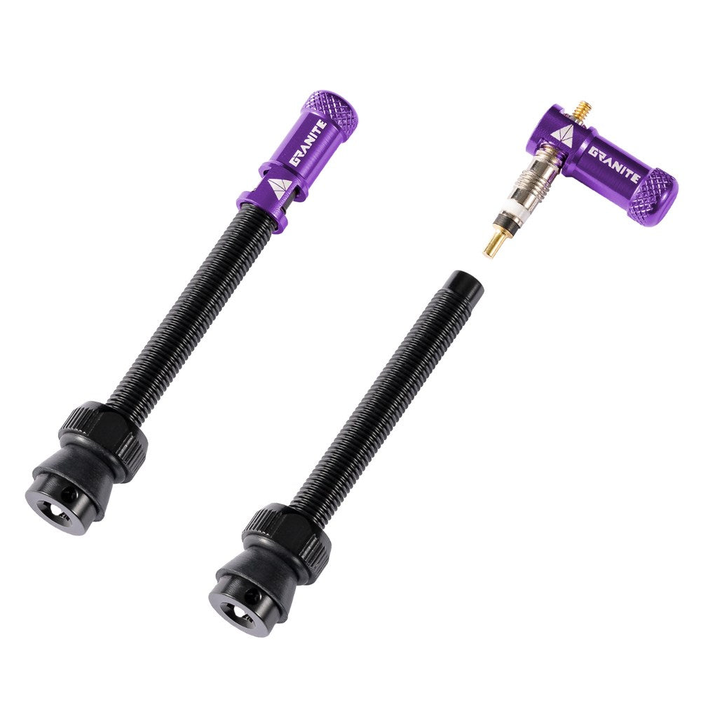 GRANITE JUICY - Valve stem with Juicy valve cap 60mm - 2PC - Red