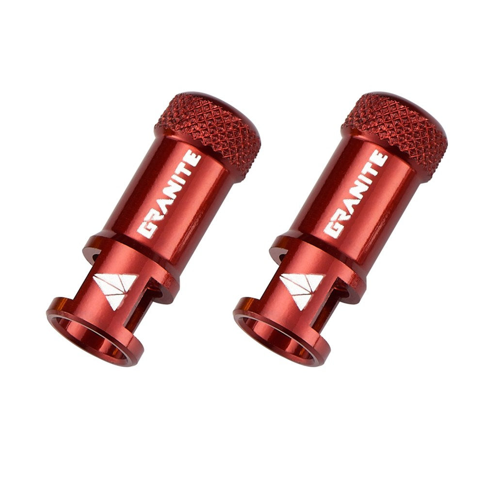 GRANITE JUICY - CNC Presta Valve Cap with valve core remover - 2PC - Pink