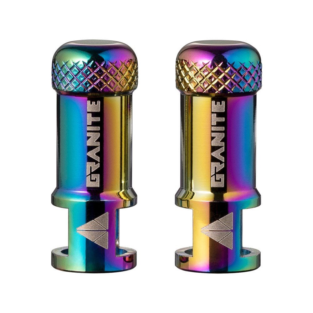 GRANITE JUICY - CNC Presta Valve Cap with valve core remover - 2PC - Oil Slick