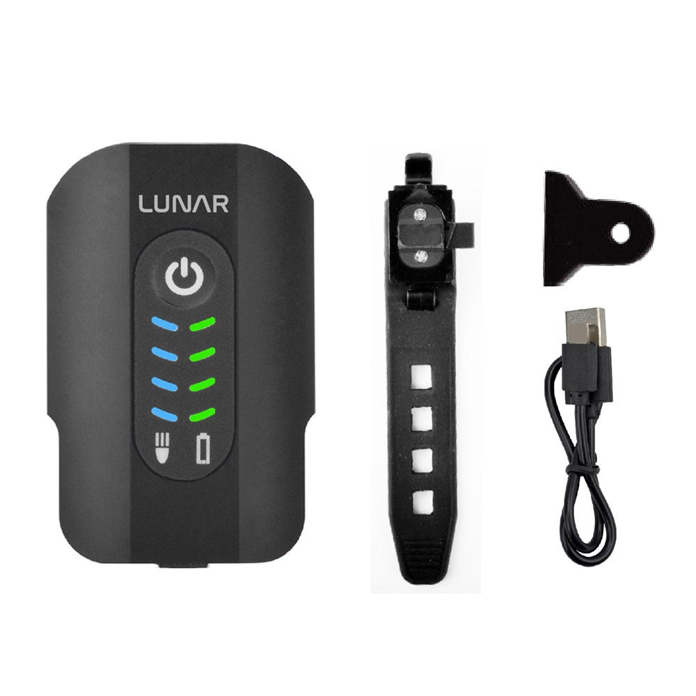 LUNAR 2 In 1 Light - CALLISTO - 600 Lumens - Front and Rear Light USB-C - Includes Helmet Mount