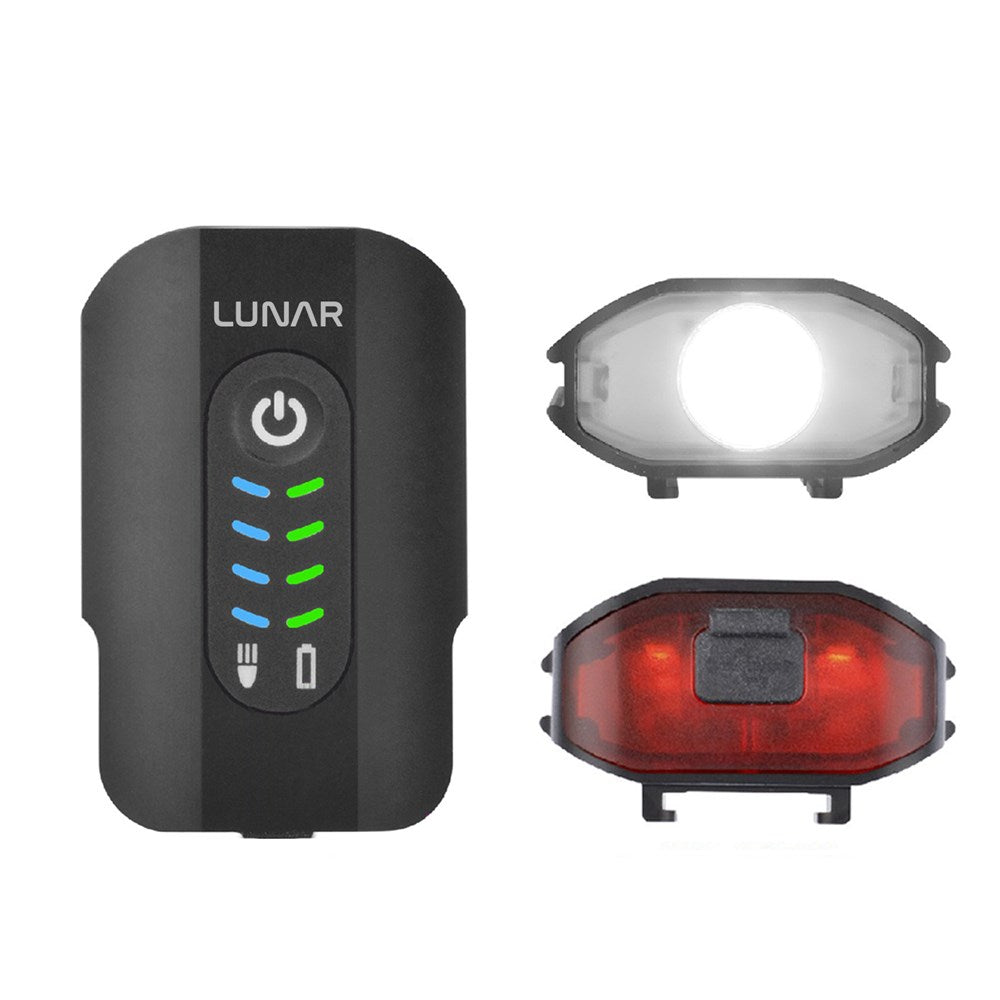 LUNAR 2 In 1 Light - CALLISTO - 600 Lumens - Front and Rear Light USB-C - Includes Helmet Mount