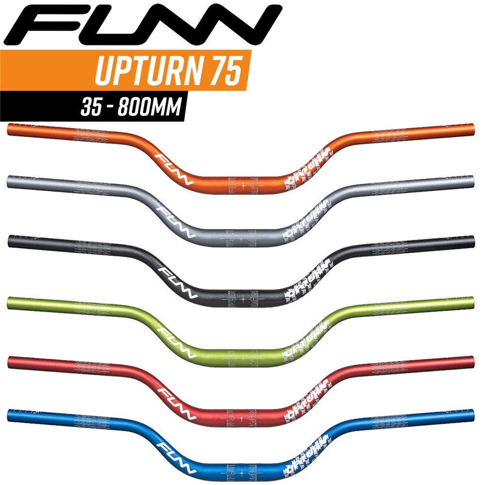FUNN Handlebar - Upturn 35mm - Blast Green - 800mm - 75mm rise