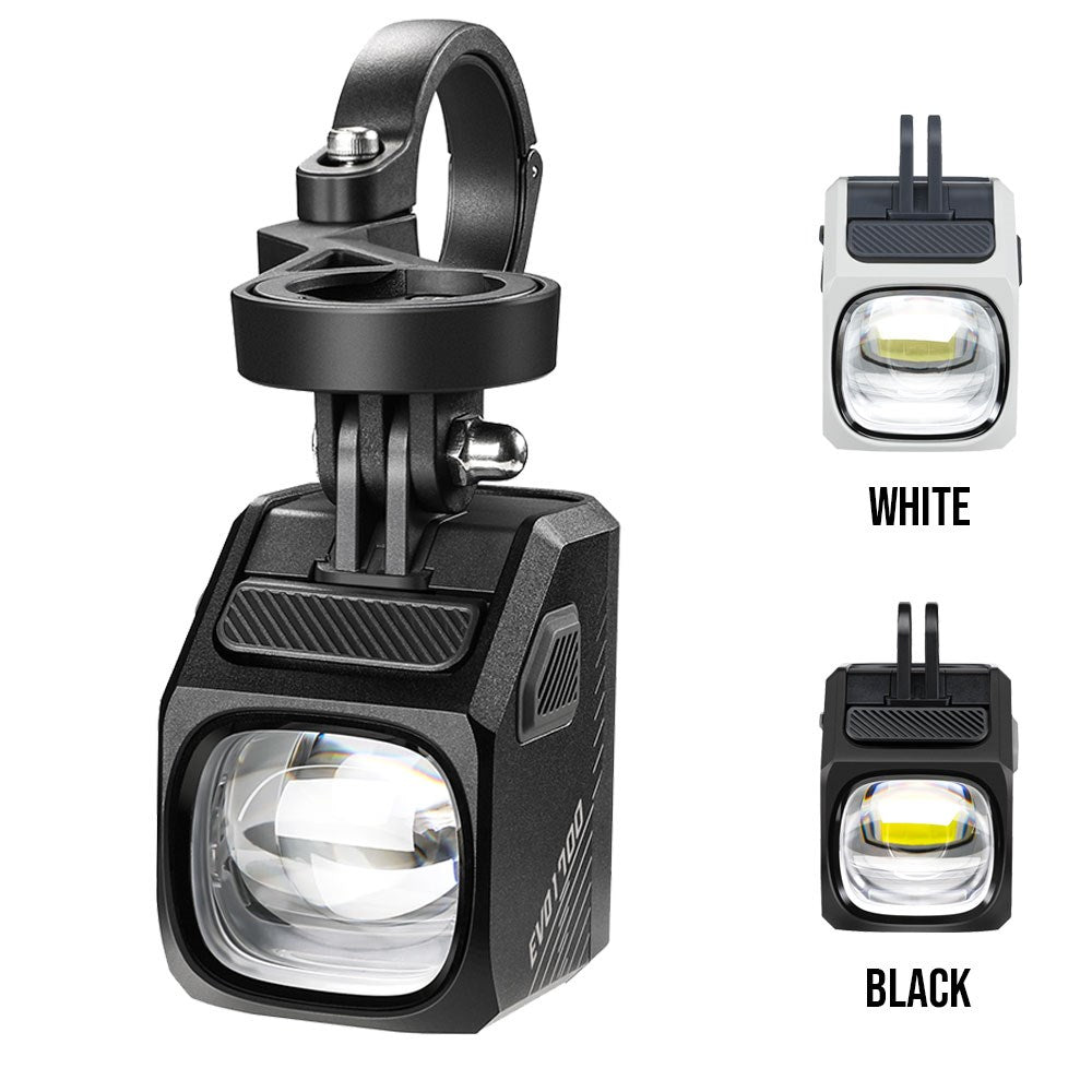 MAGICSHINE Front Light - EVO 1700 Black - Undermount - Out-front Bar Mount - IPX6 USB-C