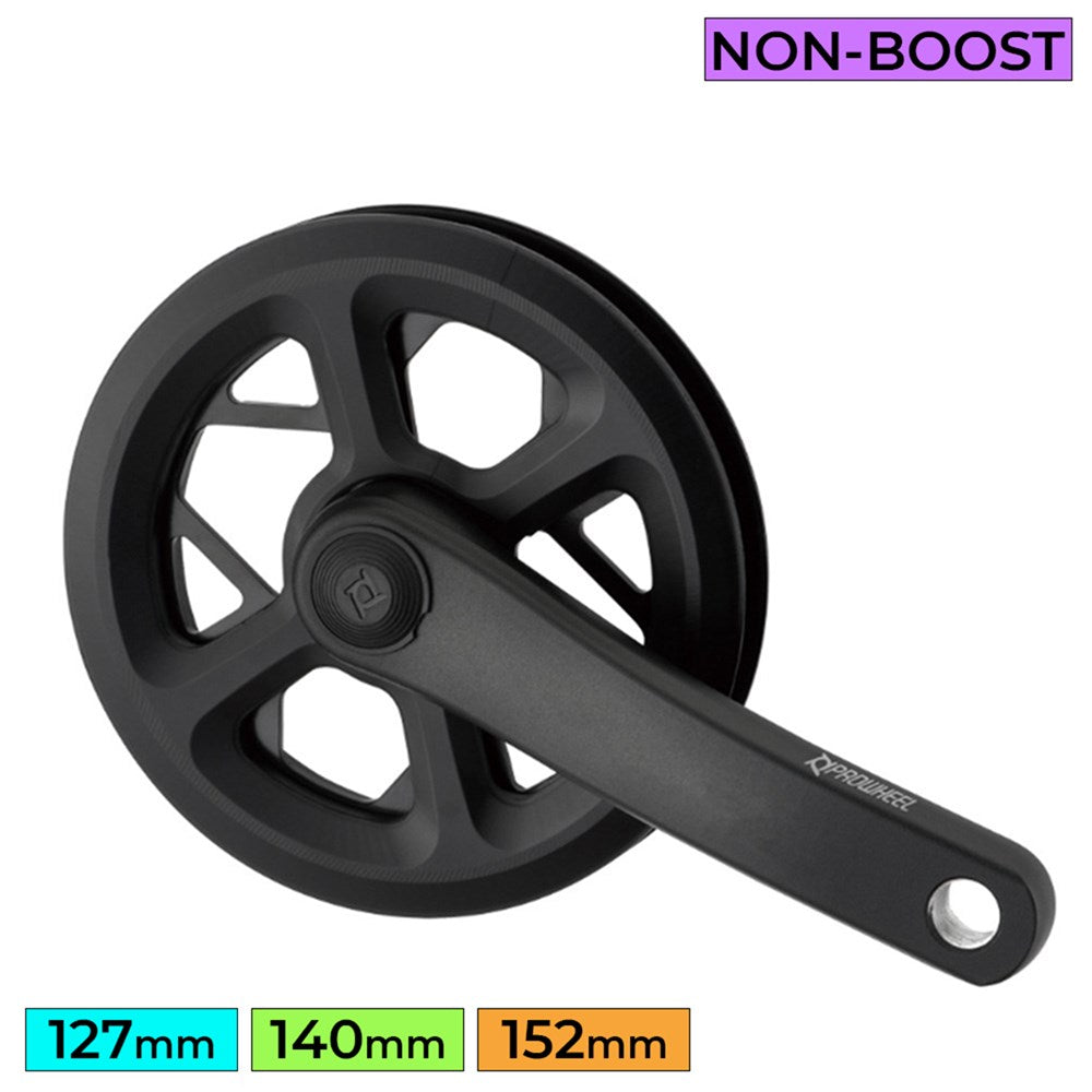 PROWHEEL Crankset - A10XPP Junior 1x Square Taper With Chain Guard - 127mm Length - 9/16 pedal thread