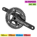 PROWHEEL Road Crankset - RPL-521-F-TT - 175mm Length 2x 50-34T 10/11s - 24mm Axle Inc BB