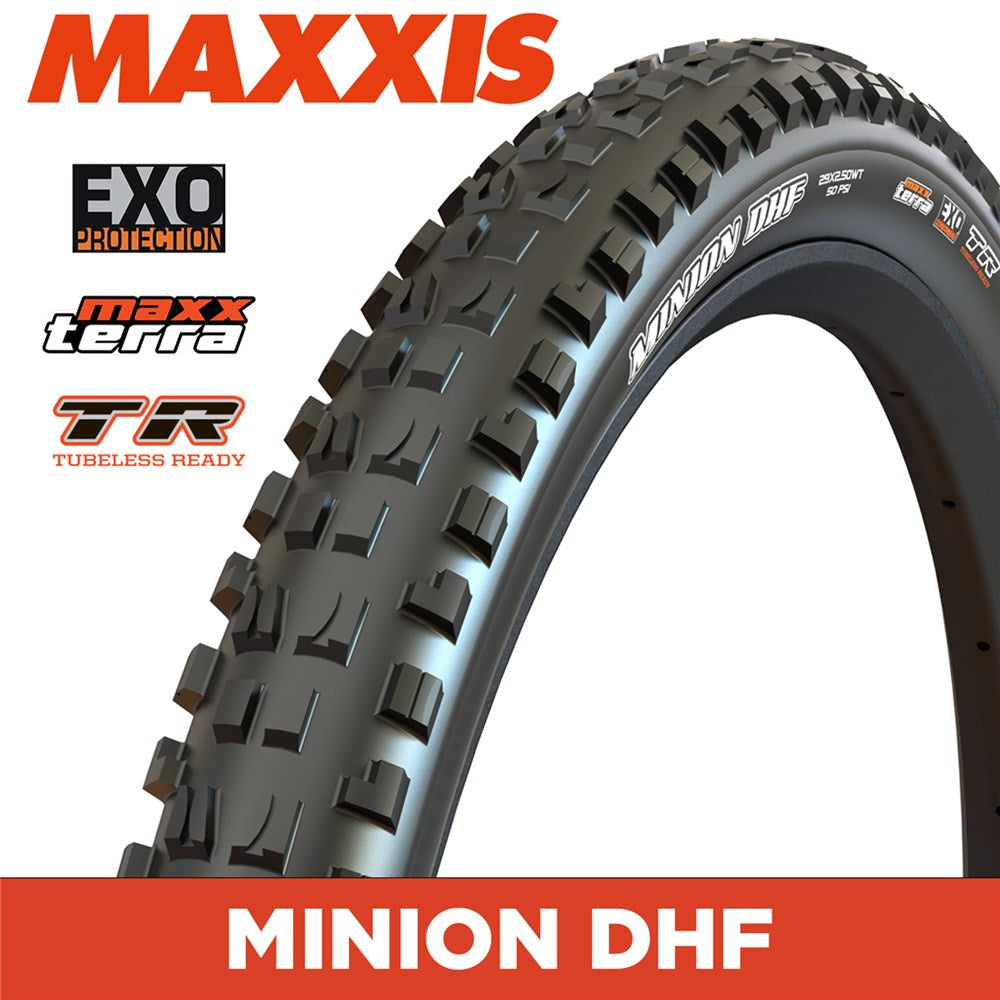 MAXXIS MOUNTAIN - MINION DHF - 29X2.60 - MaxxTerra / EXO+ / TR - Foldable 60 TPI E25