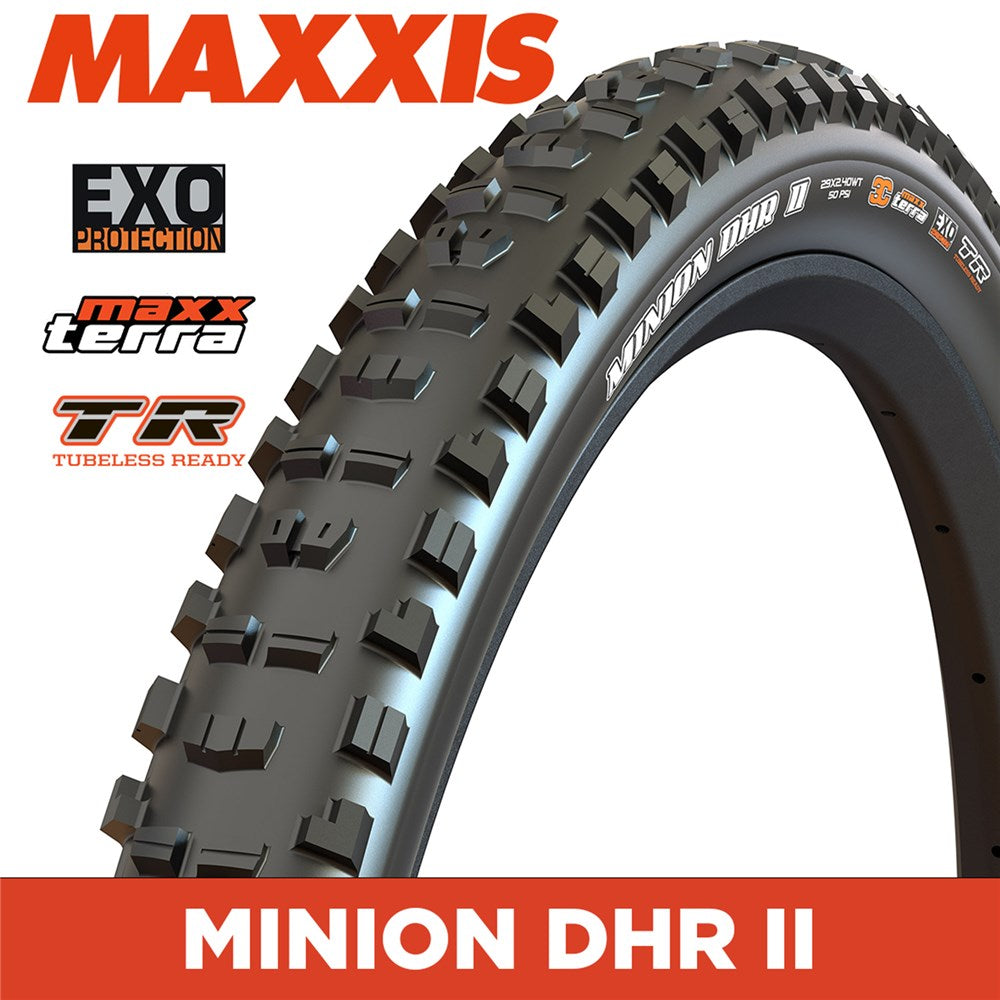 MAXXIS MOUNTAIN - MINION DHR II - 27.5X2.40 - MaxxTerra / EXO / TR - Foldable 60 TPI E25