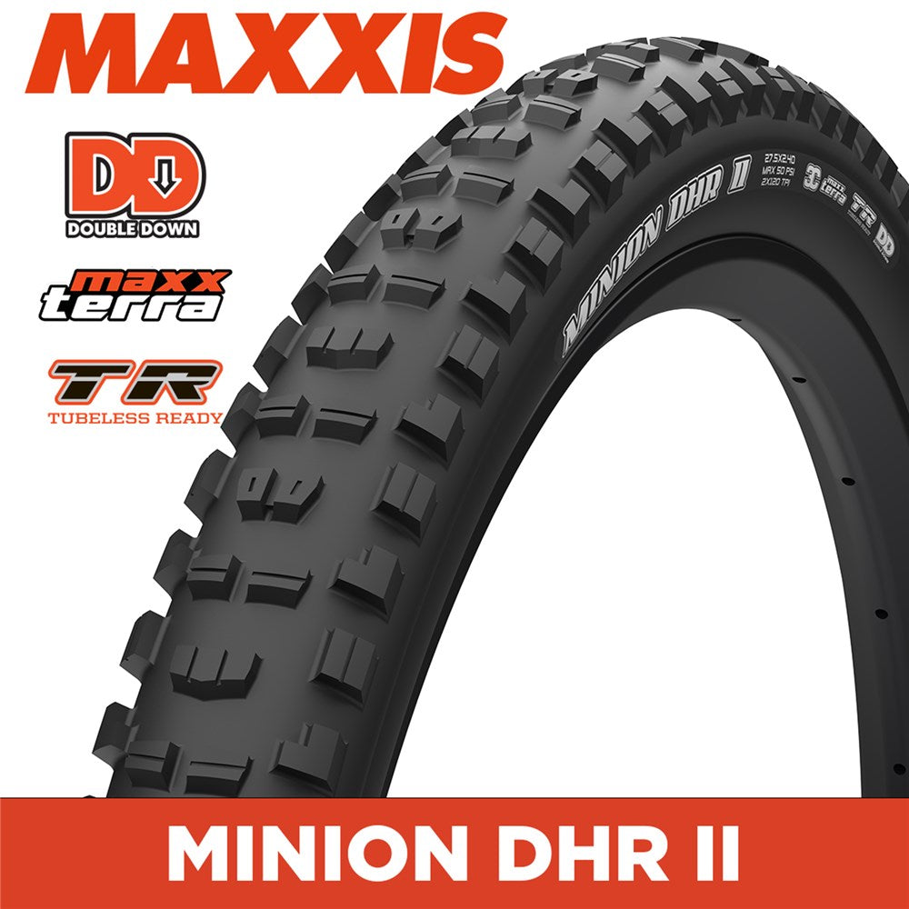 MAXXIS MOUNTAIN - MINION DHR II - 27.5X2.50 - MaxxTerra / DD / TR - Foldable 120x2 TPI E25
