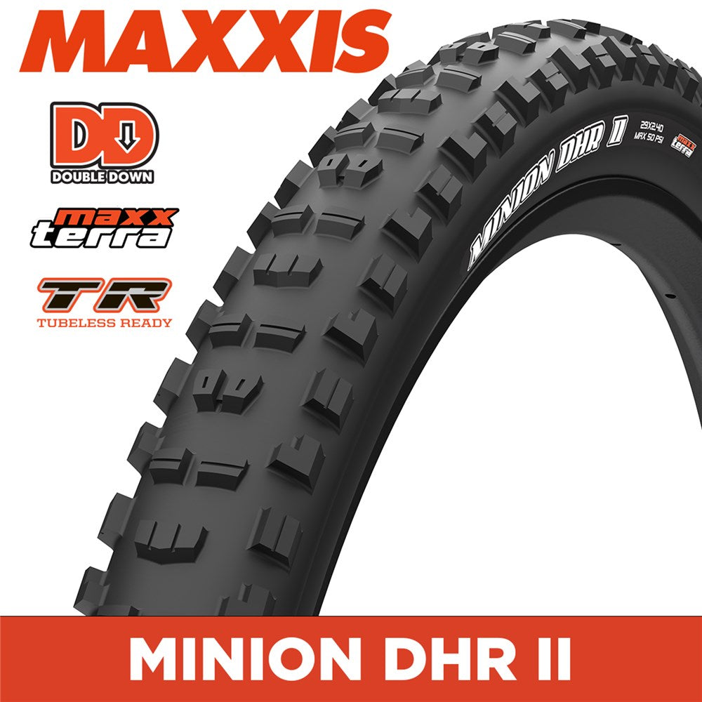 MAXXIS MOUNTAIN - MINION DHR II - 27.5X2.60 - MaxxTerra / DD / TR - Foldable 120X2 TPI E25