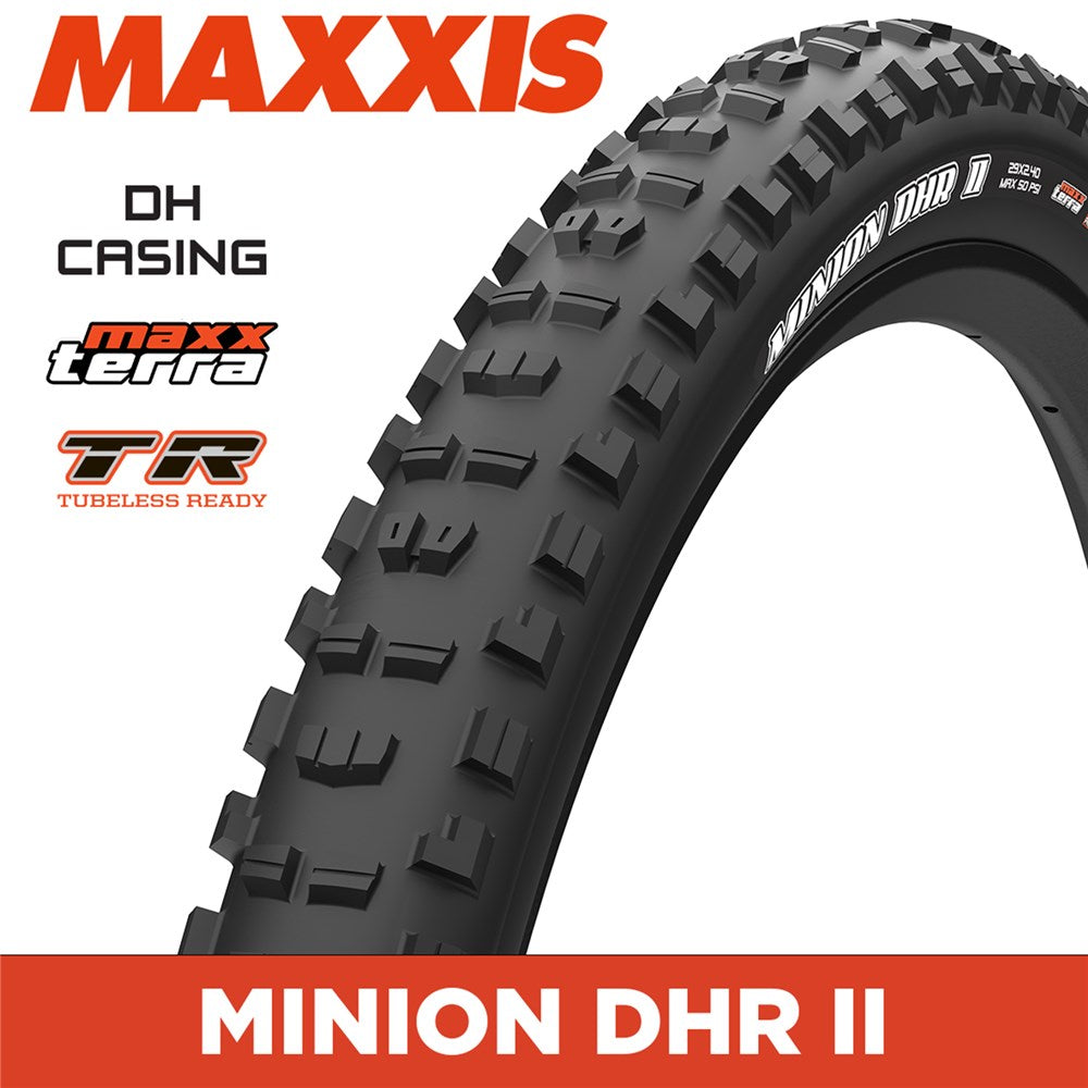 MAXXIS DOWNHILL - MINION DHR II - 29x2.50 - MaxxTerra / DH / TR - Foldable 60X2 TPI E25