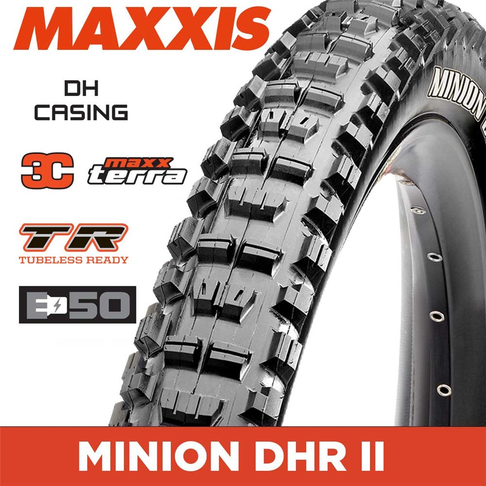 MAXXIS EMTB - MINION DHR II - 29x2.40 - 3C MaxxTerra / DH / TR - Foldable 60x2 TPI E50