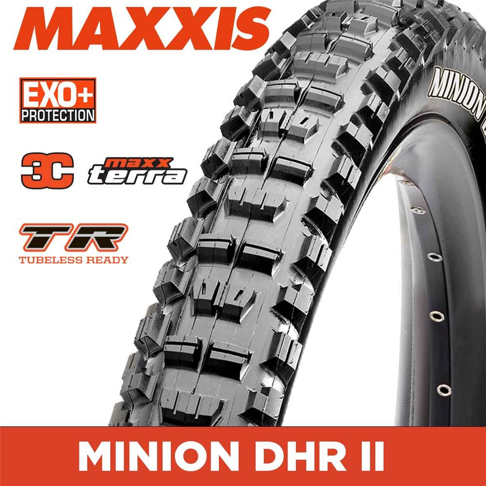 MAXXIS PLUS TIRE - MINION DHR II - 27.5X2.80 - MaxxTerra / EXO+ / TR - Foldable 60 TPI E25