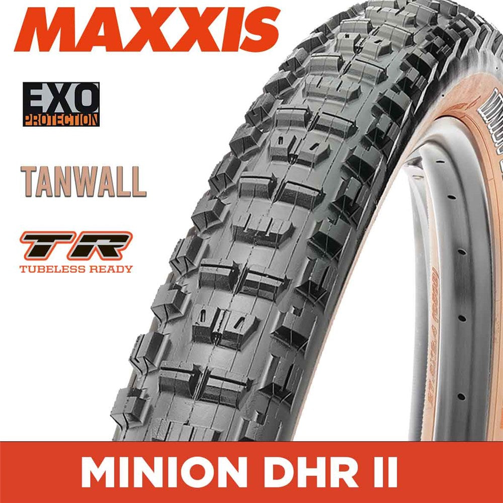 MAXXIS MOUNTAIN - MINION DHR II  - 29X2.40 - EXO / TR / Tanwall - Foldable 60 TPI E25