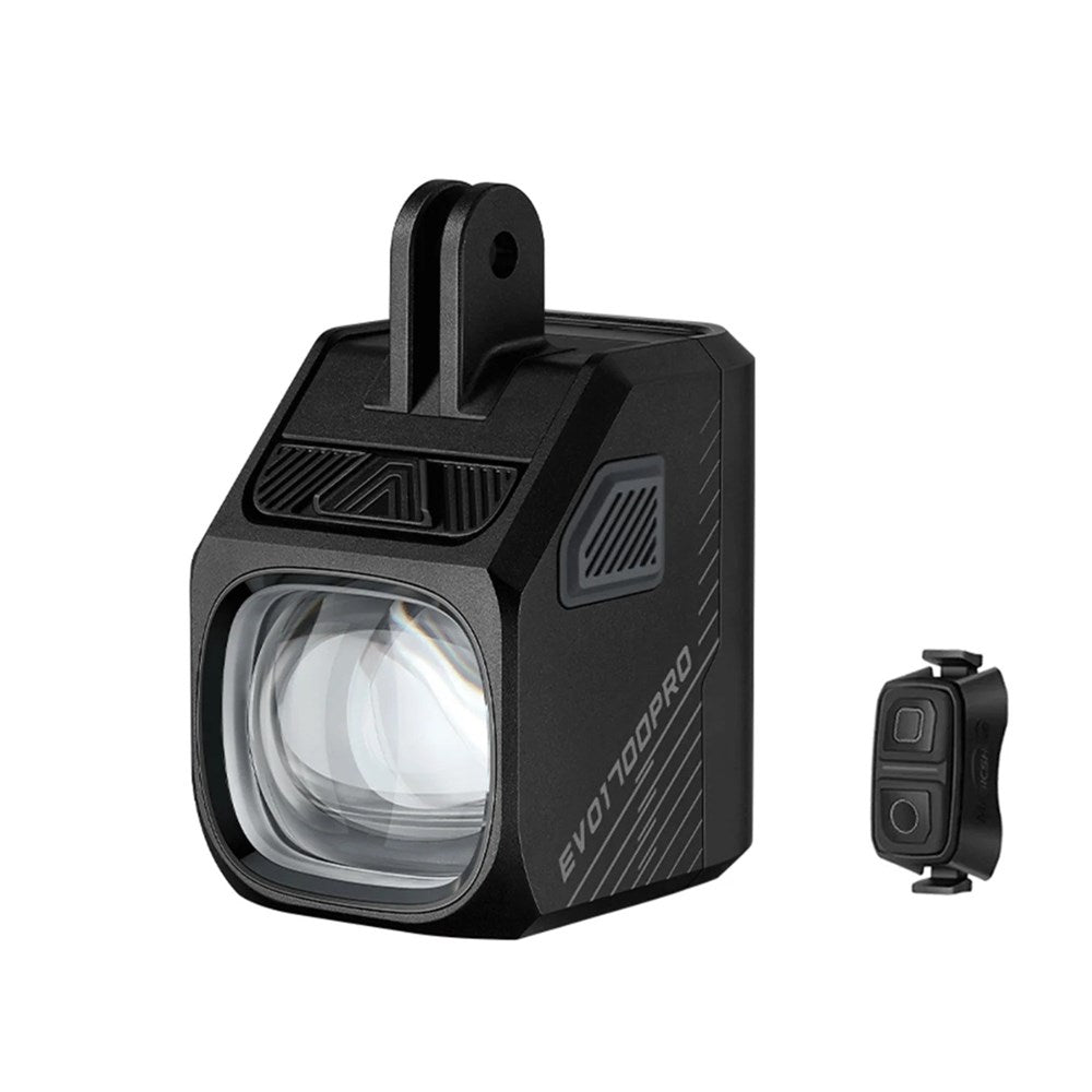 MAGICSHINE Front Light - EVO 1700 PRO Black - Undermount - Out-front Bar Mount - IPX6 USB-C
