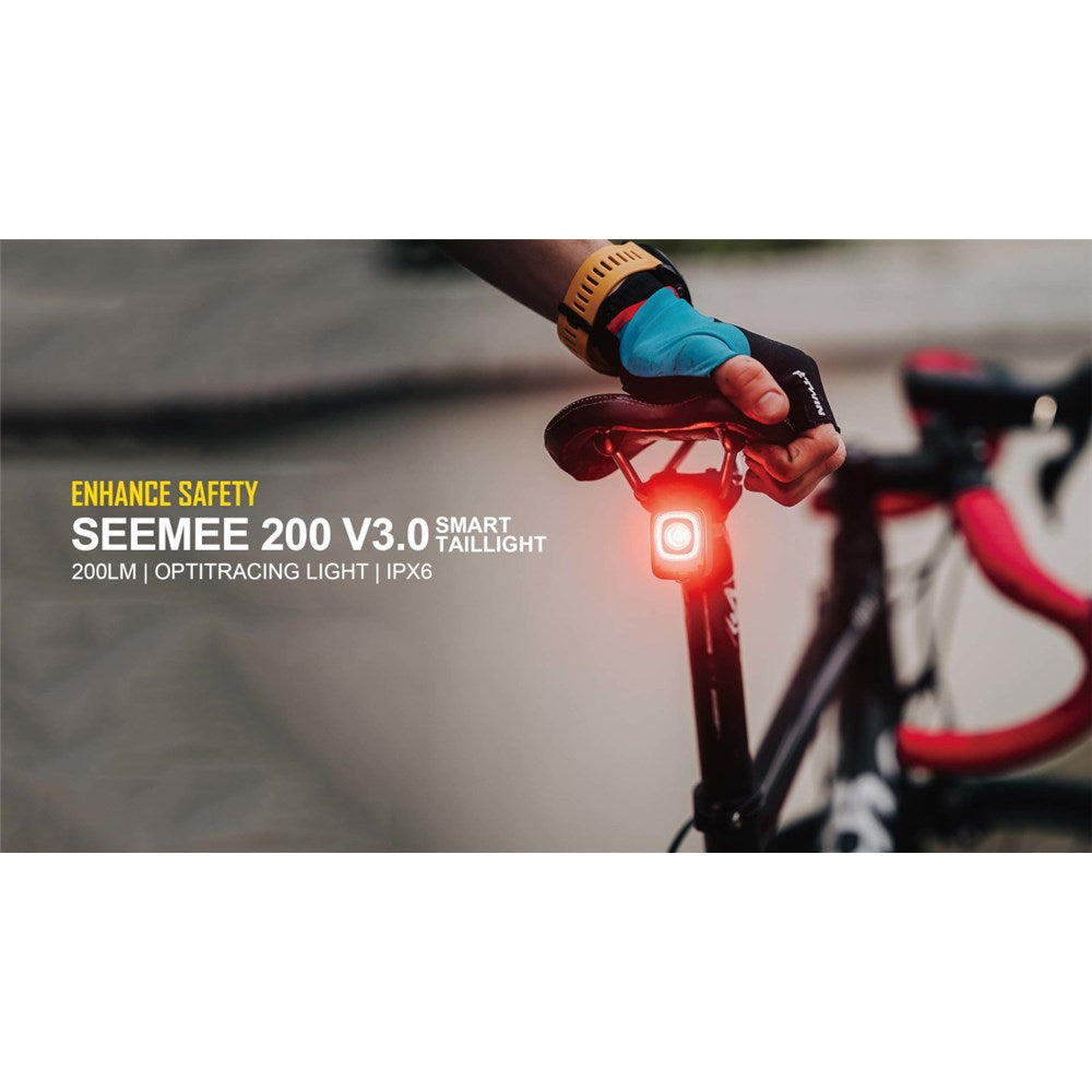 MAGICSHINE Rear Light - SeeMee 200 V3 - Brake & Ambient Light Sensor - USB-C - IPX6