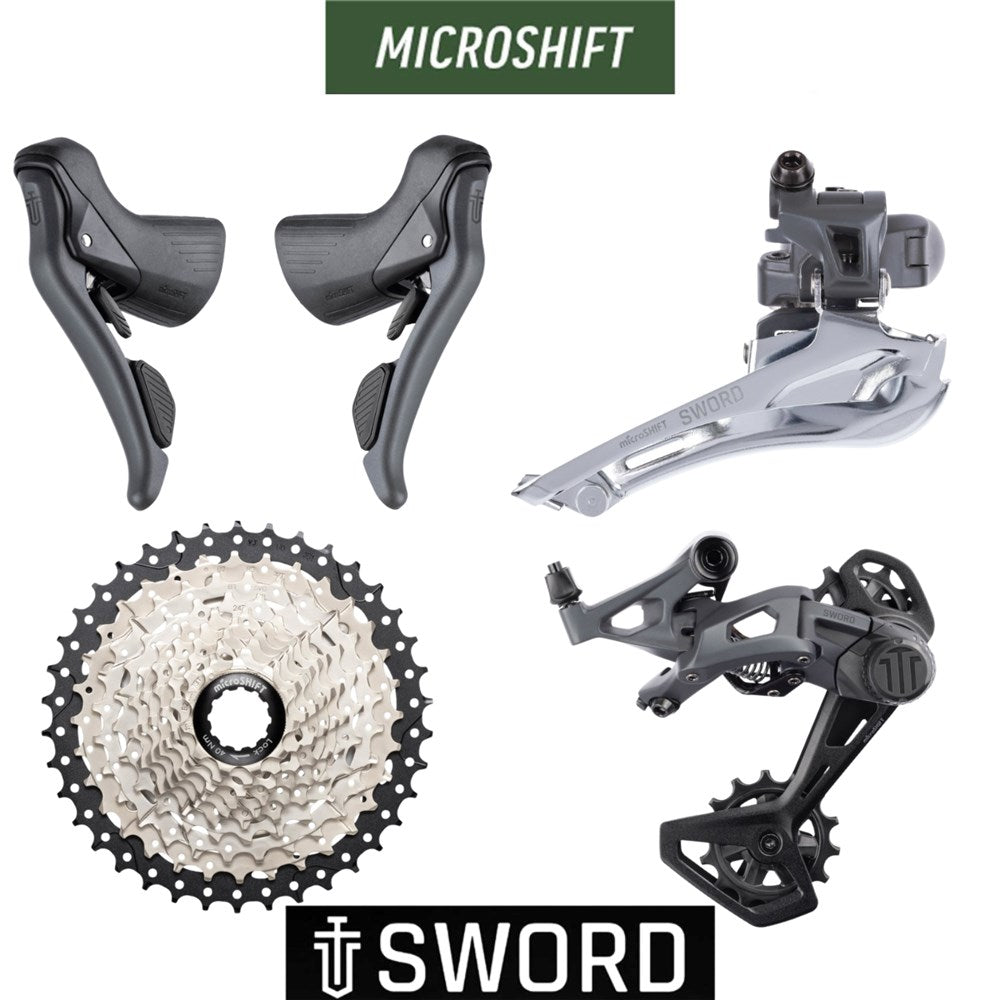 MICROSHIFT Groupset Gravel - Sword - 2x10 Drop Bar Shifter - 11-38T Steel Cassette
