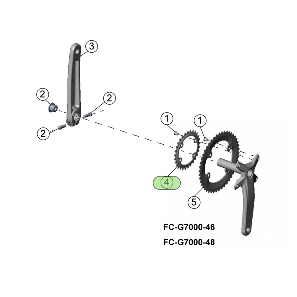 Microshift SWORD 29T CHAINRING BCD 80 Y-FC7000-29