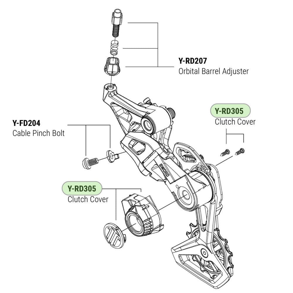 MICROSHIFT Sword Clutch Cover Kit Y-RD305, Sword Clutch Cover Kit