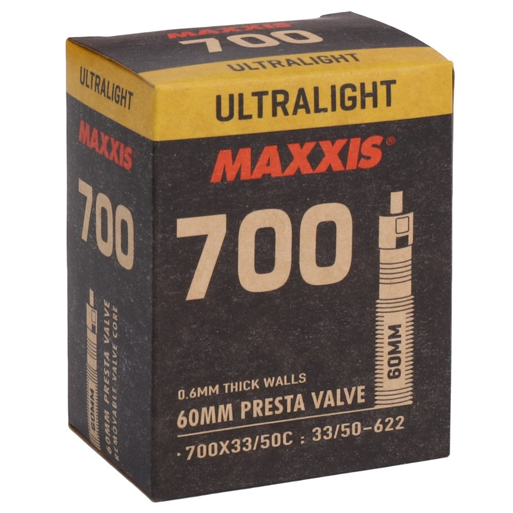 MAXXIS Tube - Ultralight 700 X 33/50 75g - PV60 Removable Presta Valve Core