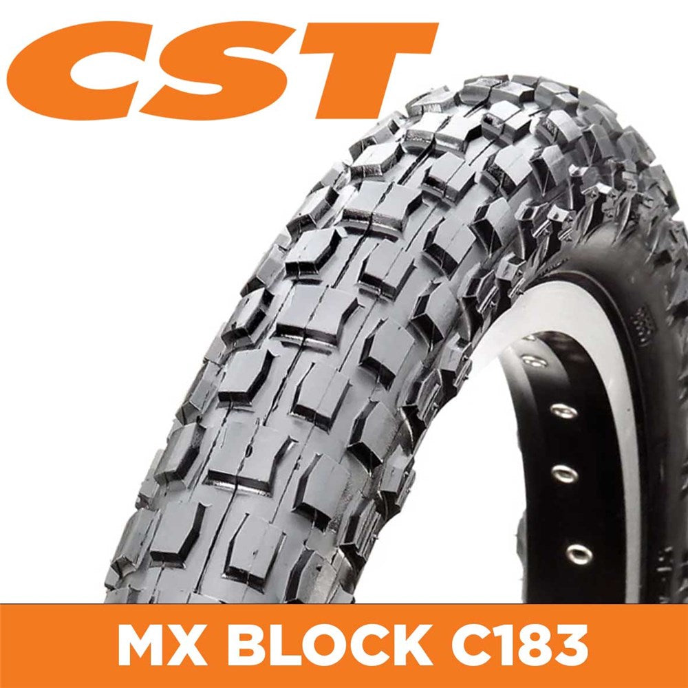 CST Tyre BMX - 20 x 2.125 - Wire 30 TPI - 65 psi  - Black - C183C